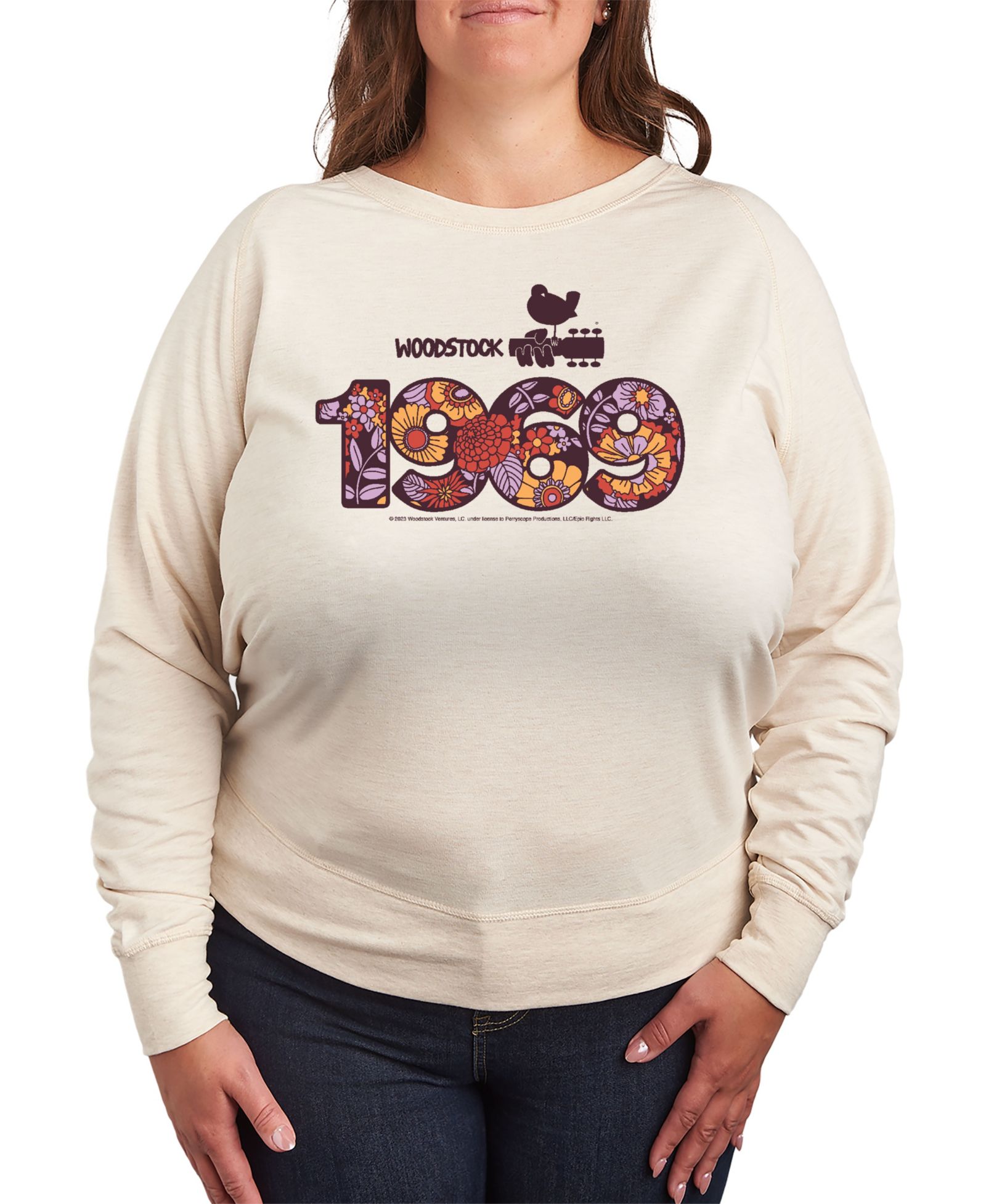 Hybrid Apparel Plus Size Woodstock 1969 Graphic свитшот
