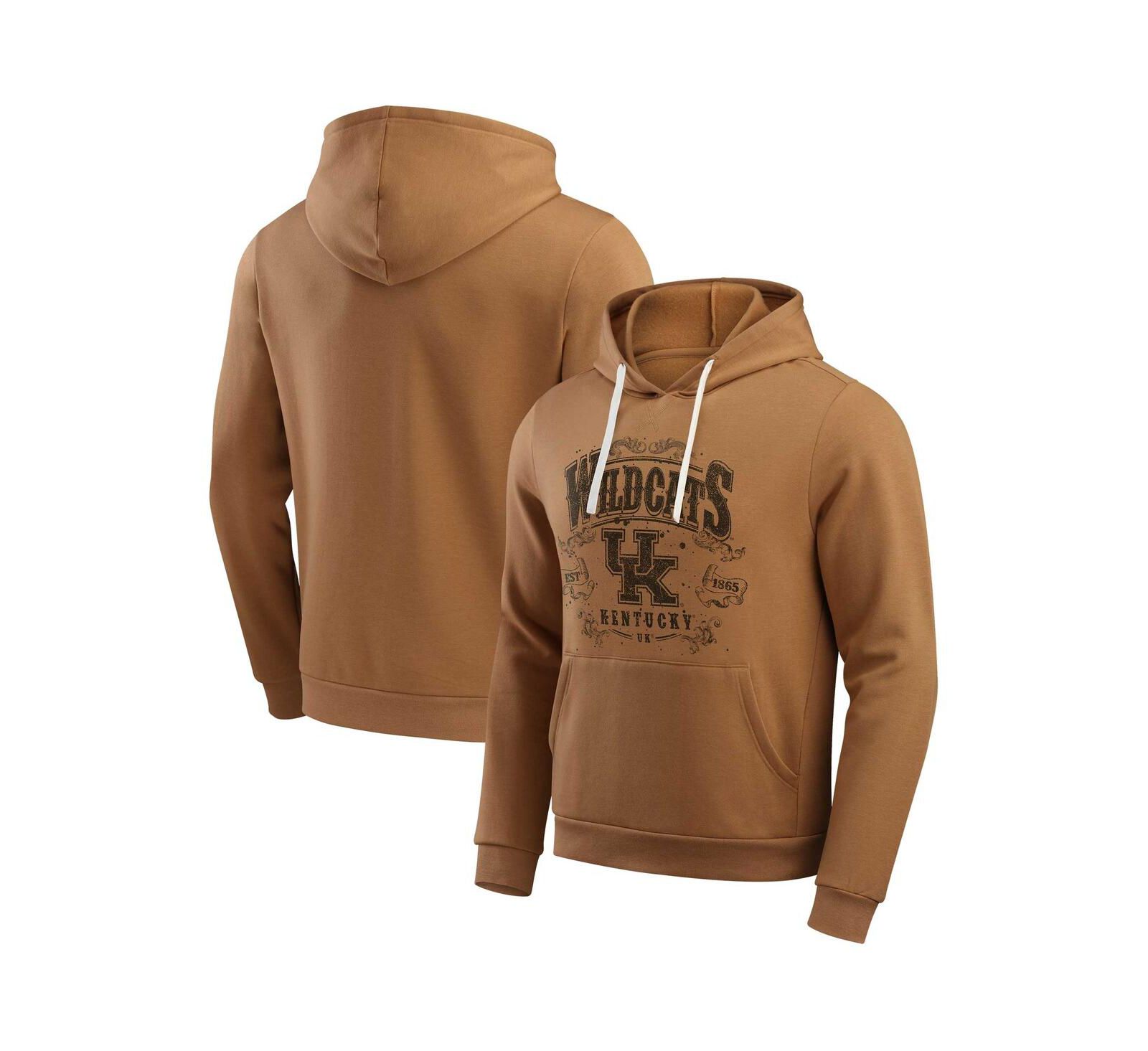 Мужское худи Fanatics Kentucky Wildcats Camp Fleece Tri-Blend, цвет Tan