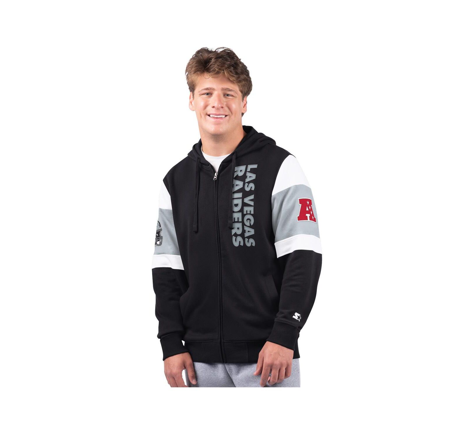 Мужская толстовка Starter Black Las Vegas Raiders Extreme Full-Zip