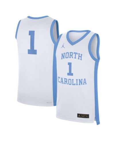 Мужская джерси Jordan 1 White North Carolina Tar Heels Alternate Replica Basketball