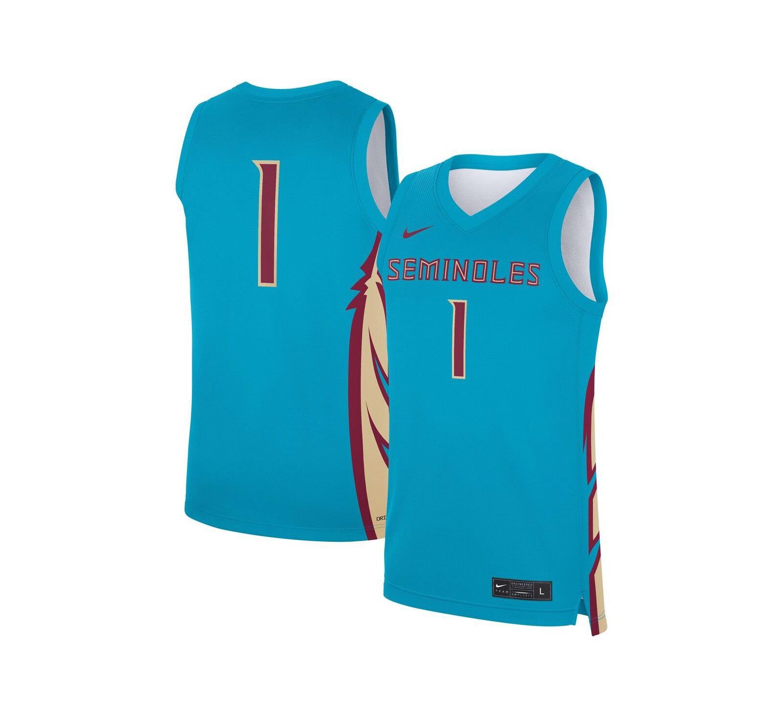 Мужская джерси Nike Turquoise Florida State Seminoles Alternate Replica