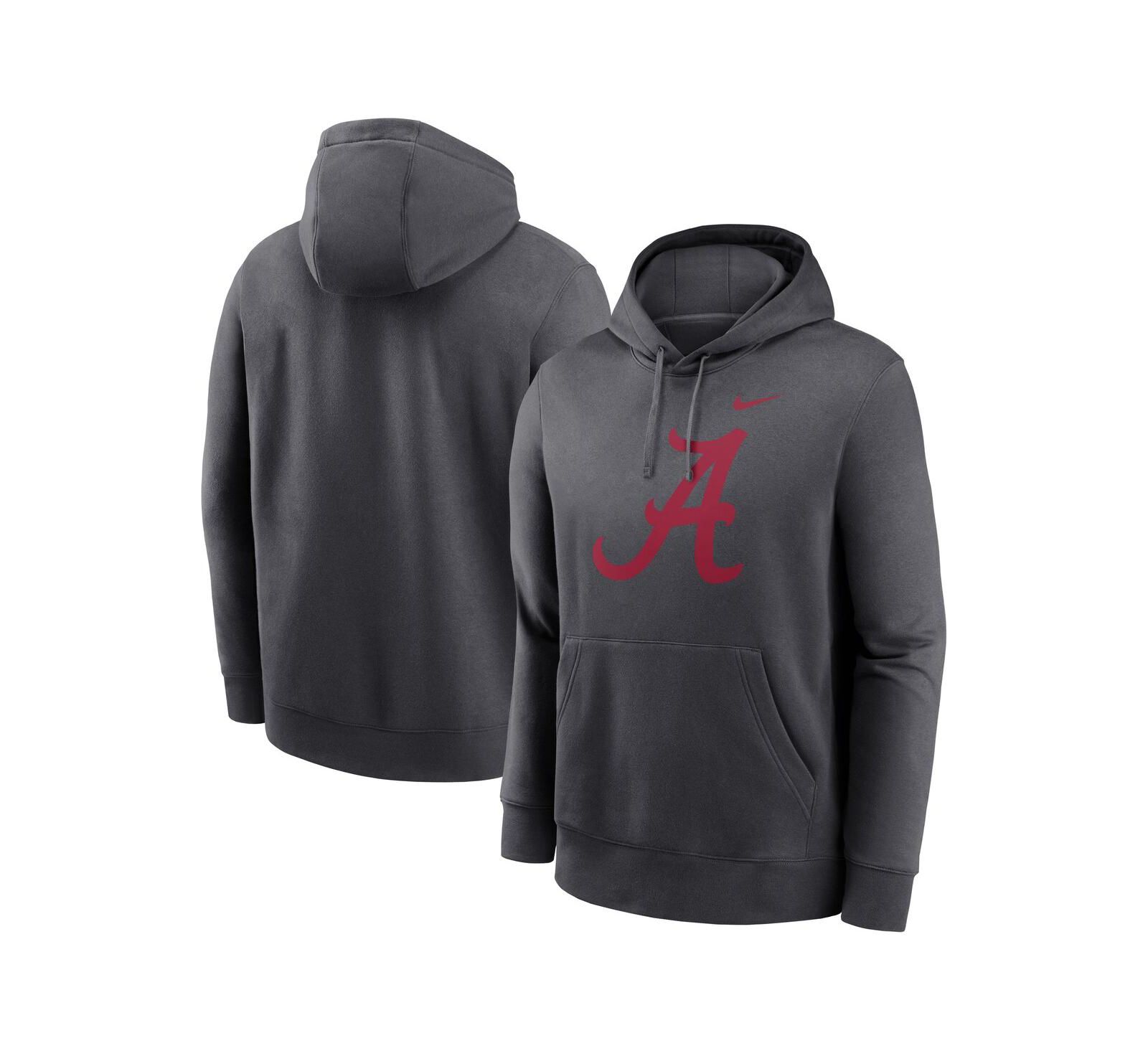 Nike Men's Anthracite Alabama Crimson Tide Primetime Club Fleece Pullover Hoodie
