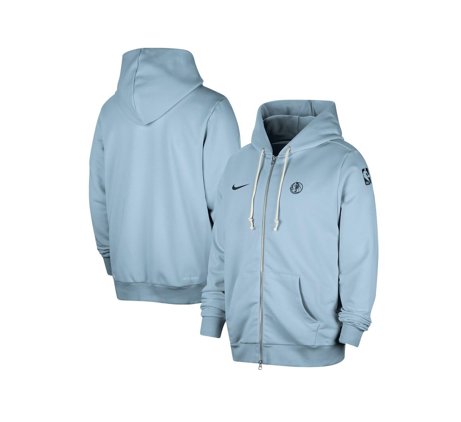 Мужское худи Nike Dallas Mavericks Authentic Standard Issue, светло-голубое