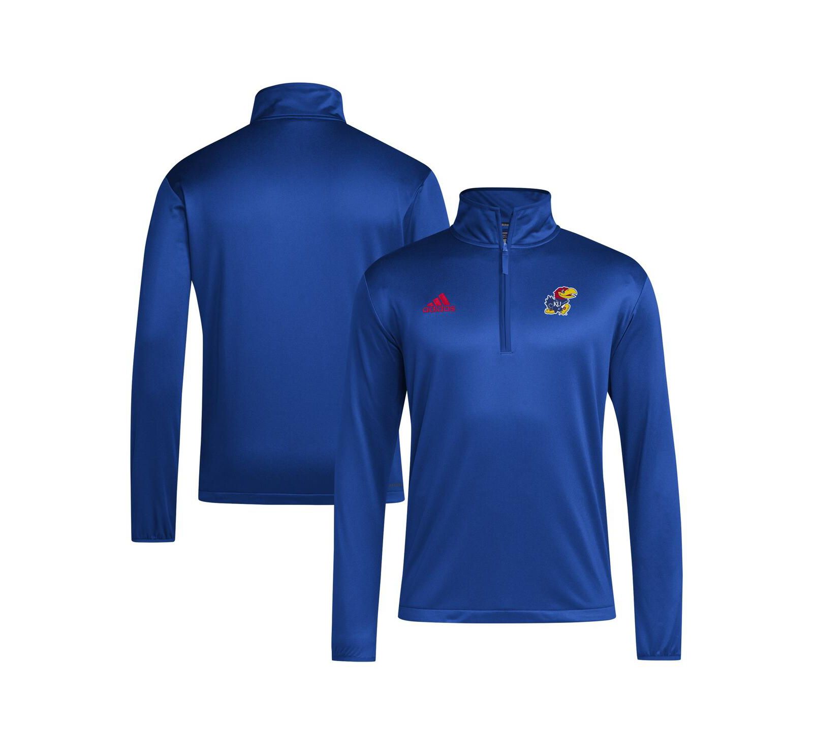 Adidas Men's Royal Kansas Jayhawks 2024 Coaches Sideline Quarter-Zip Top