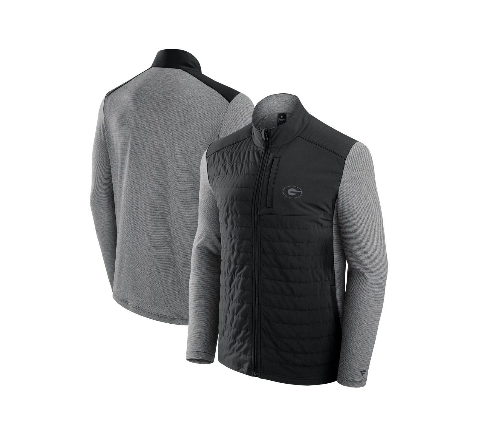 Fanatics Men's Black Georgia Bulldogs Tonal Primary Logo Full-Zip Jacket