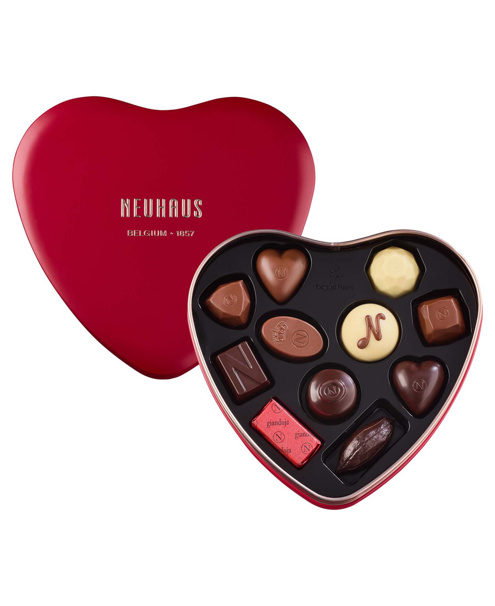 Шоколад Neuhaus Red Metal Tin Chocolate Heart, 11 Piece