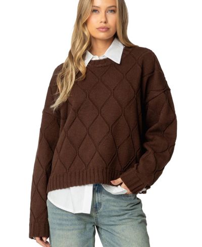 Женский оверсайз свитер Edikted Cass Textured Knit