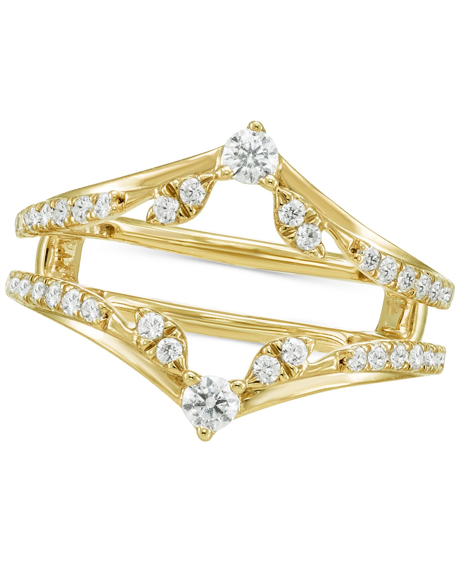 Кольцо-усилитель Macy's Diamond Chevron Ring Guard Enhancer (1/2 ct. t.w.) в 14k Gold