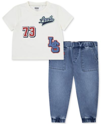 Levi's® Baby Boys Varsity Patch T-Shirt & Jogger Pants
