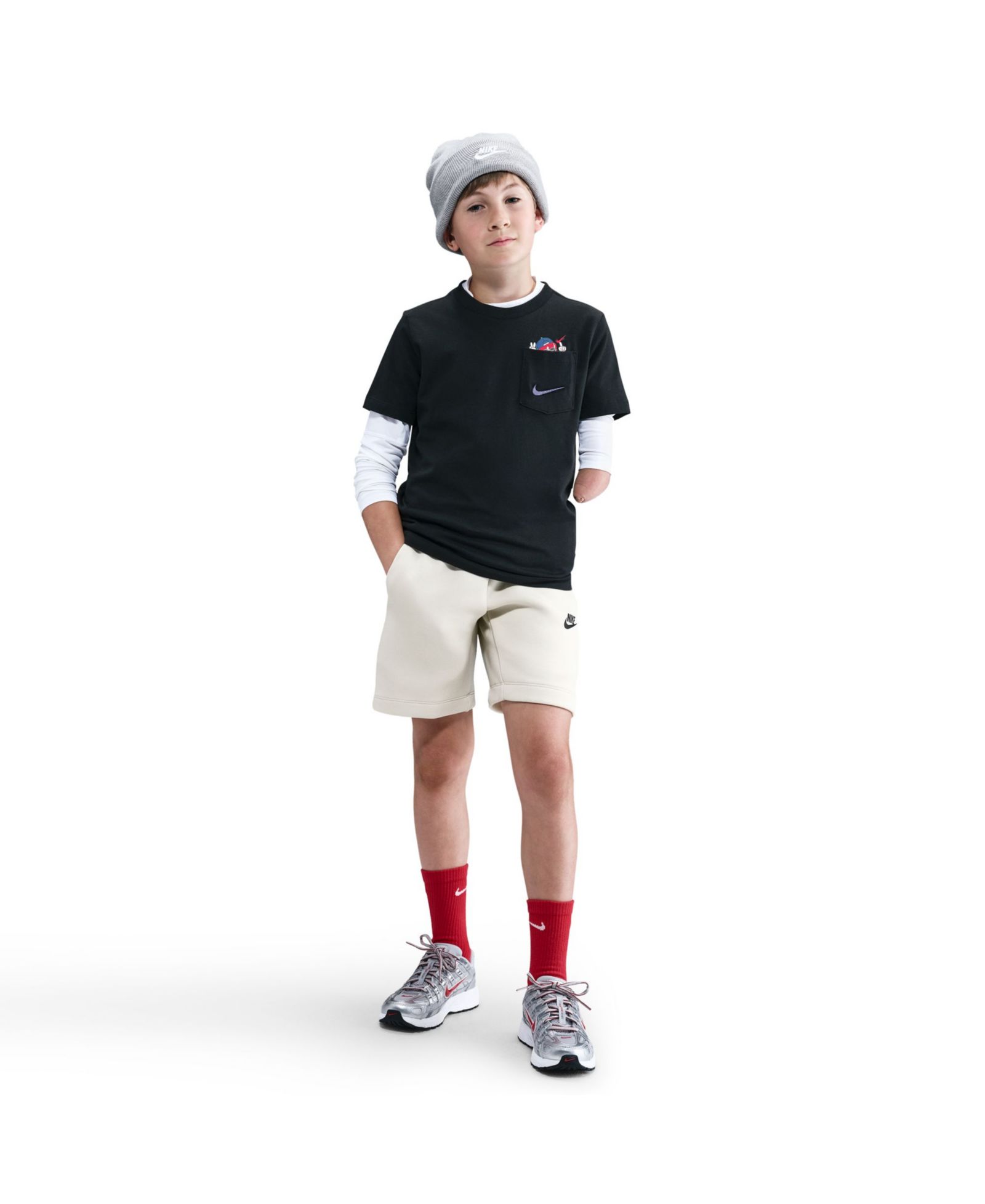 Детская футболка Nike Sportswear Big Boys Cotton Pocket Graphic