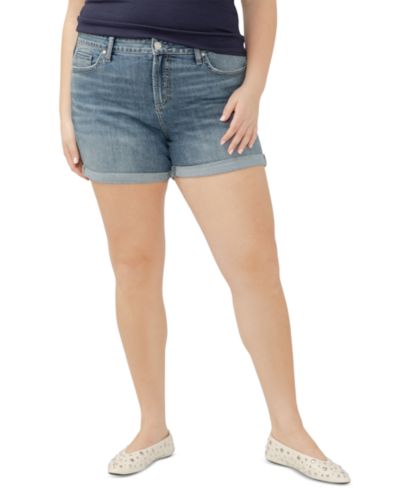 Silver Jeans Co. Шорты Suki Faded Denim, Plus Size