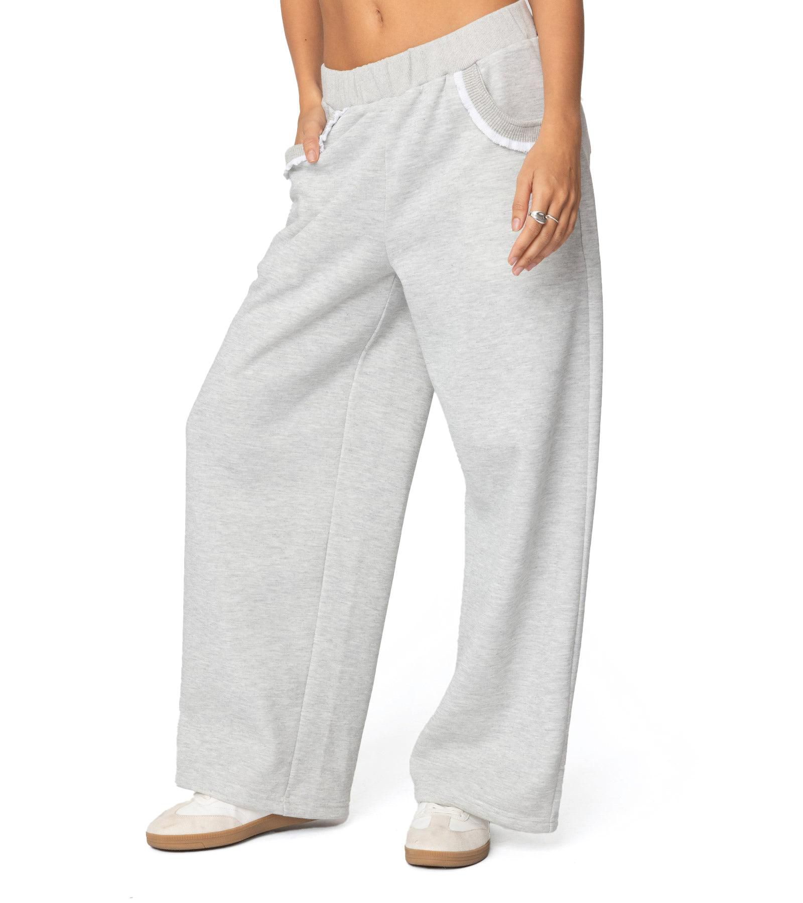 Edikted Women's Ashtin Ruffle Trim Sweatpants