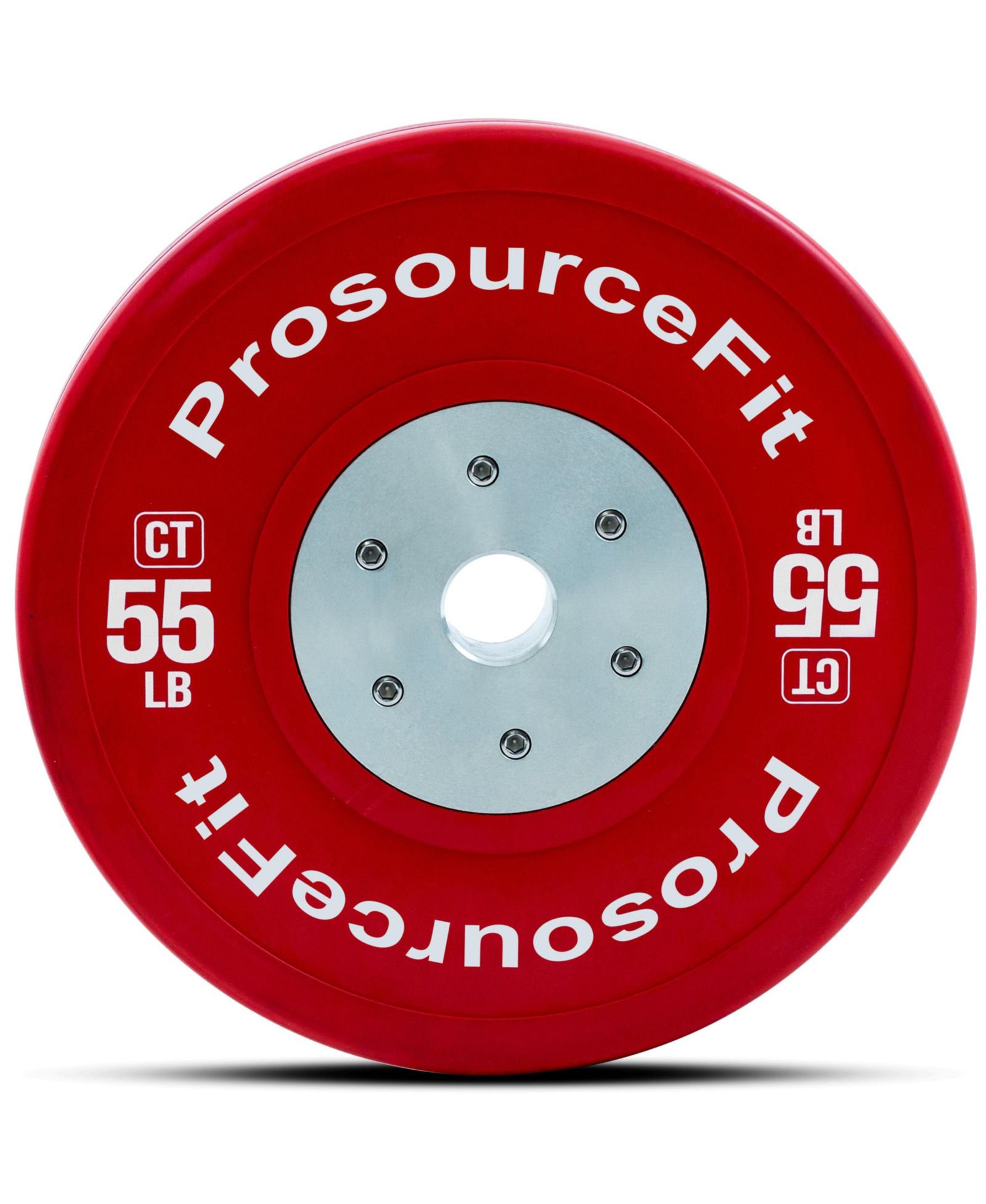 ProsourceFit Color Training Bumper Plate 55 lb, Red