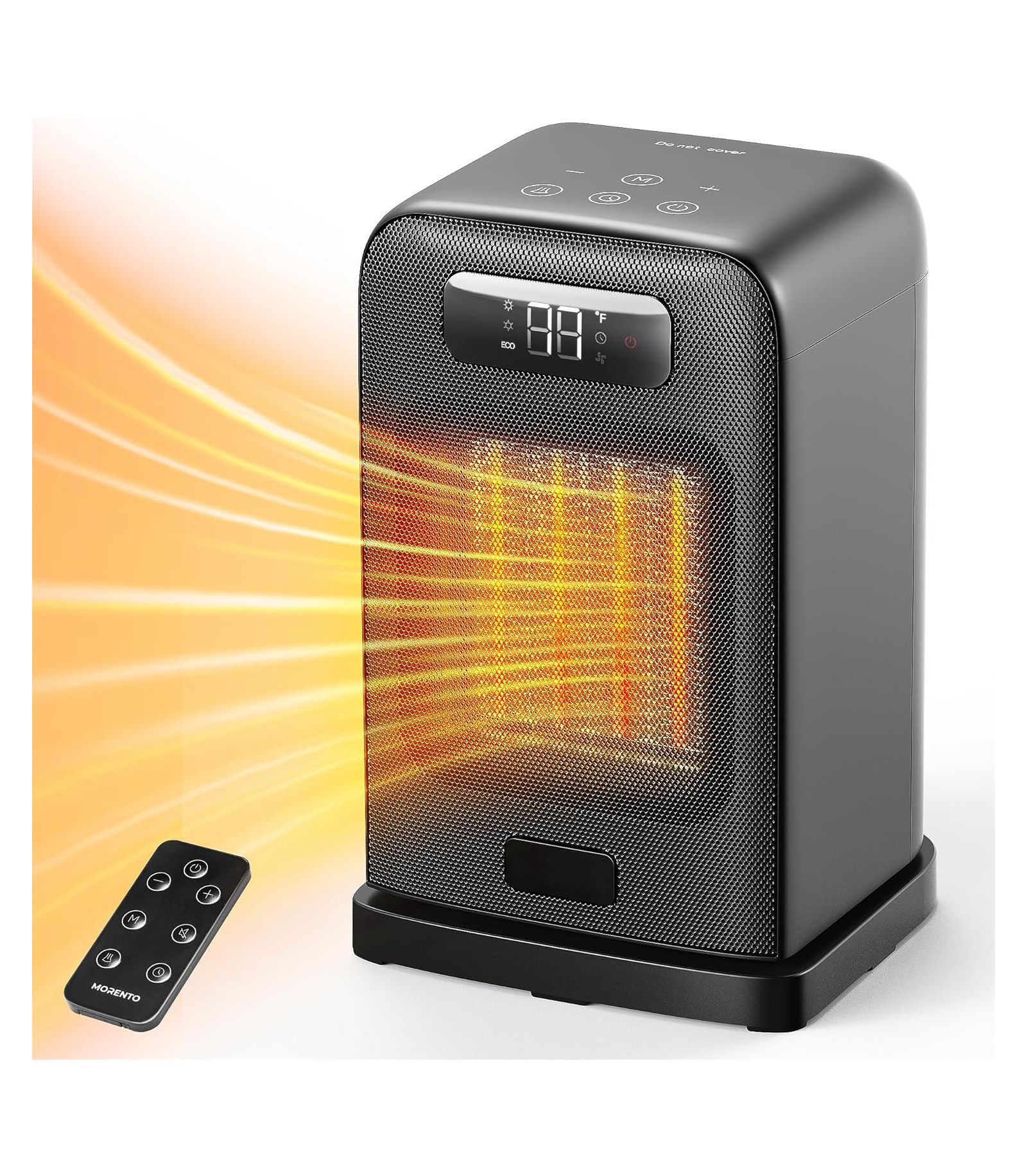 Обогреватель HEATDAZ, электрический 1500W для помещений, настольный с режимами нагрева и вентилятора и термостатом