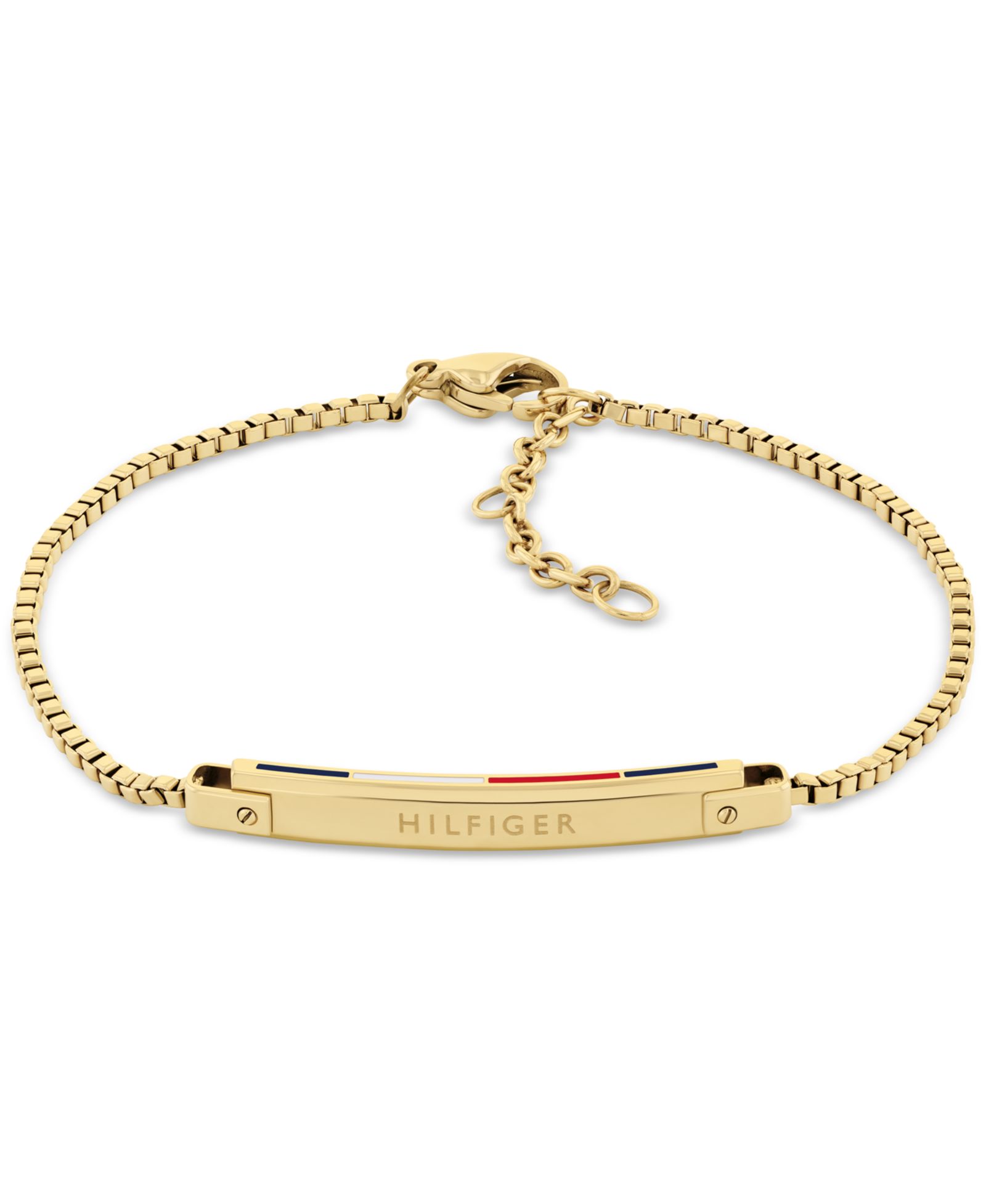 Tommy Hilfiger Linear Logo Plaque Chain Bracelet