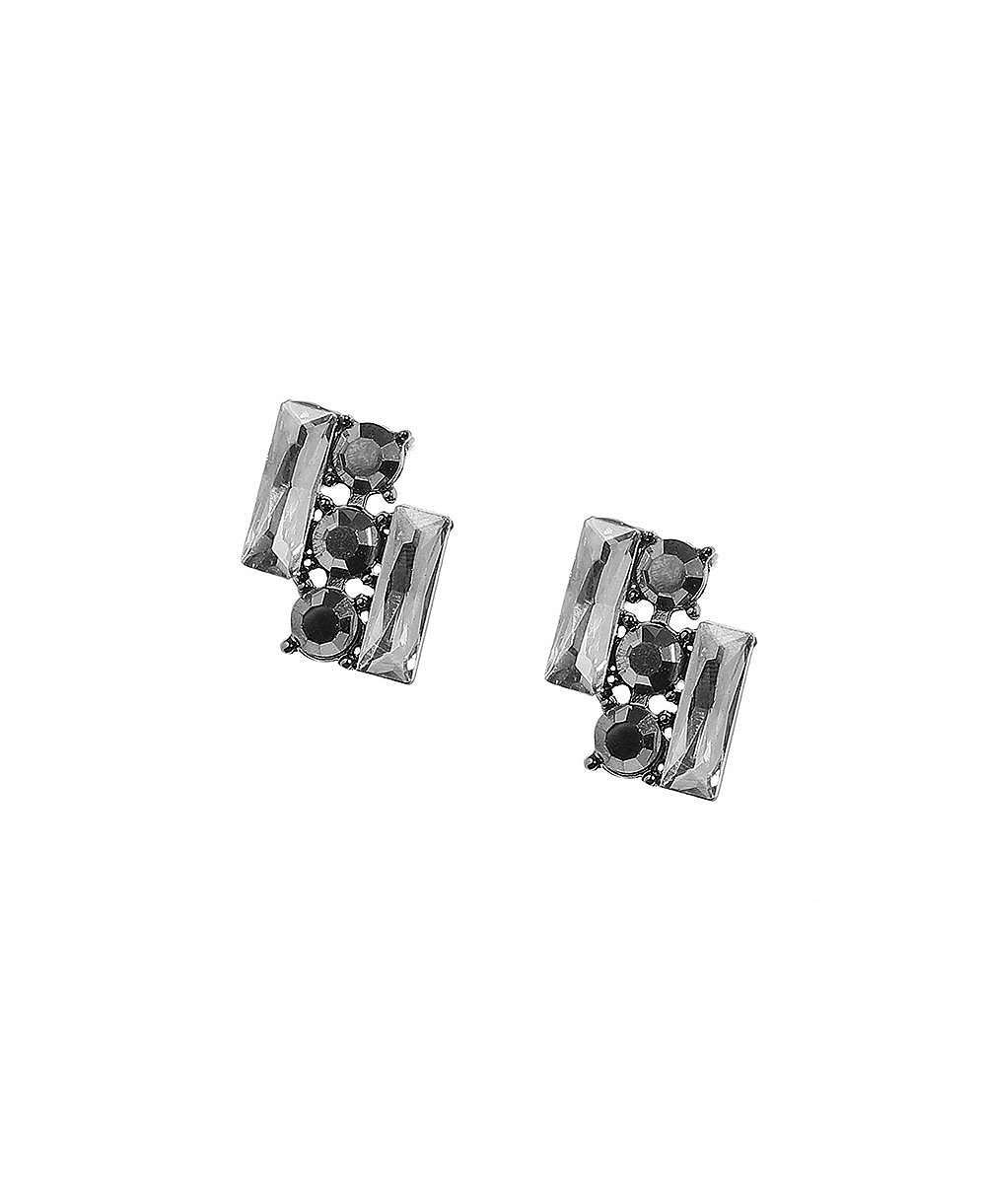 Crystal Bar Stud Серьга