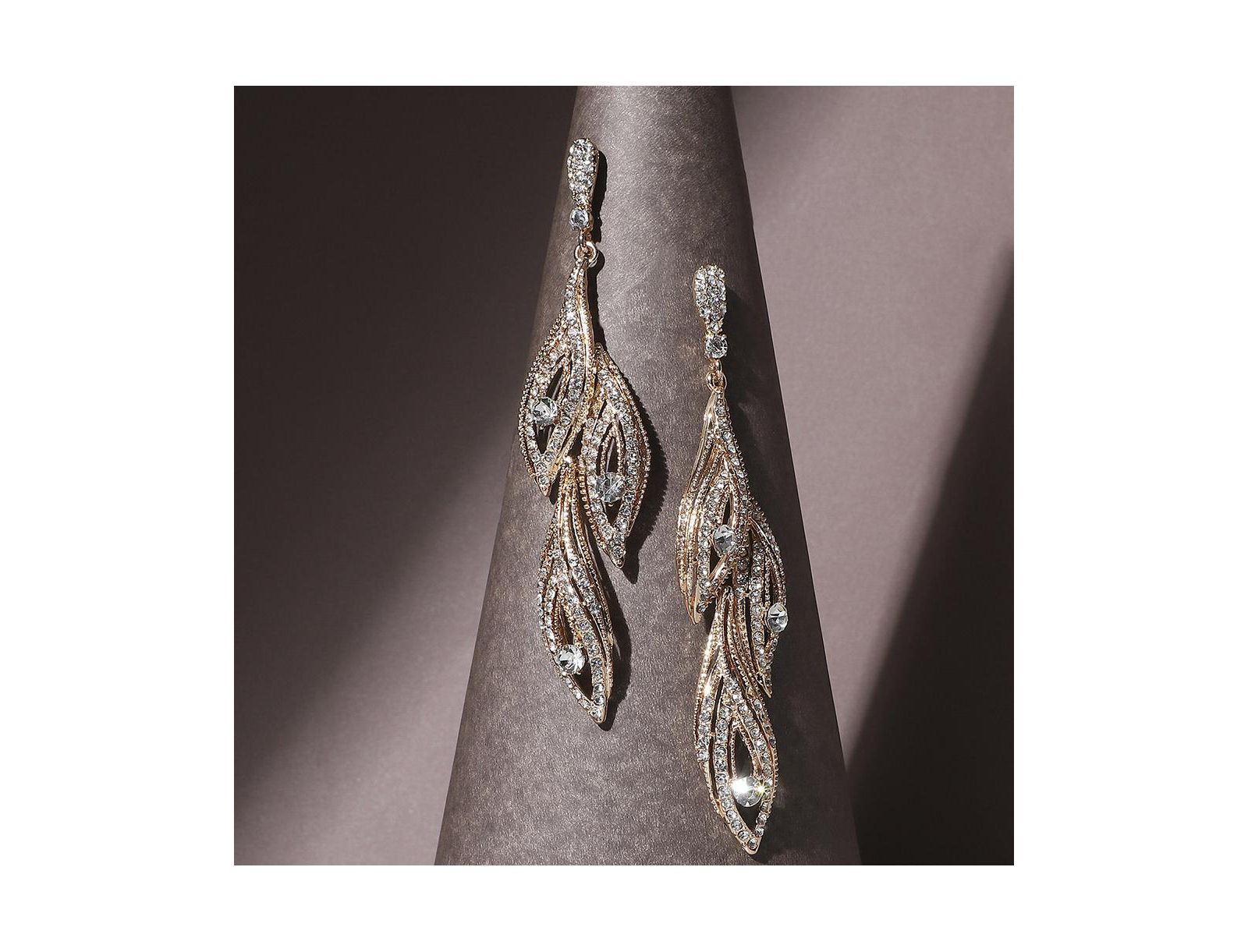 Rhinestone Eyes Drop Earrings