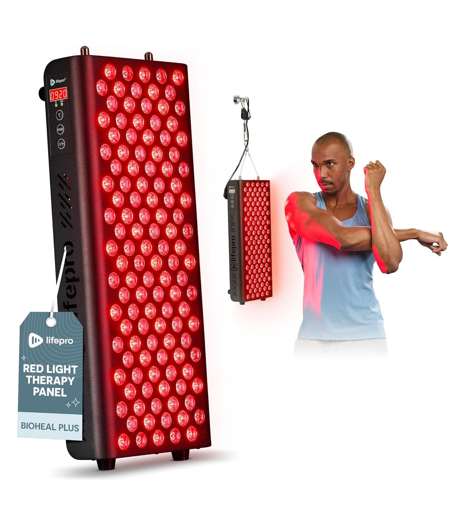 Lifepro Red Light Therapy for Body Panel – 660nm & 850nm Infrared Red Light Therapy, 120 Dual Chip Infrared LEDs, Full Body Light, Hanging Kit