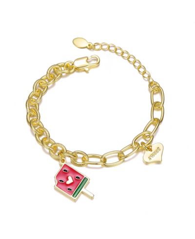 Браслет GiGiGirl Kids Plated Charm "Sweet Heart & Watermelon Treat"