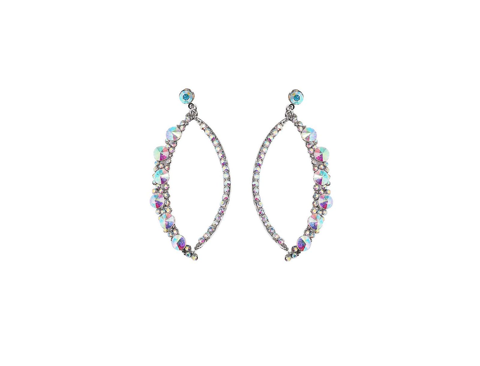Серьги SOHI Rhinestone Crescent Drop