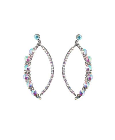 Серьги SOHI Rhinestone Crescent Drop
