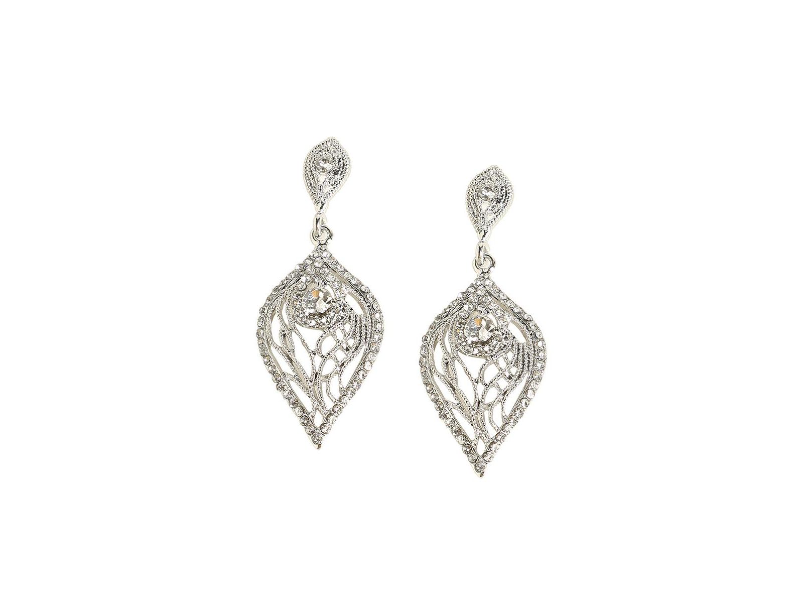 Intricate Leaf Drop Earrings