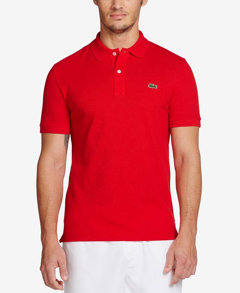 Мужской Lacoste Slim Fit Short Sleeve Ribbed Polo Shirt