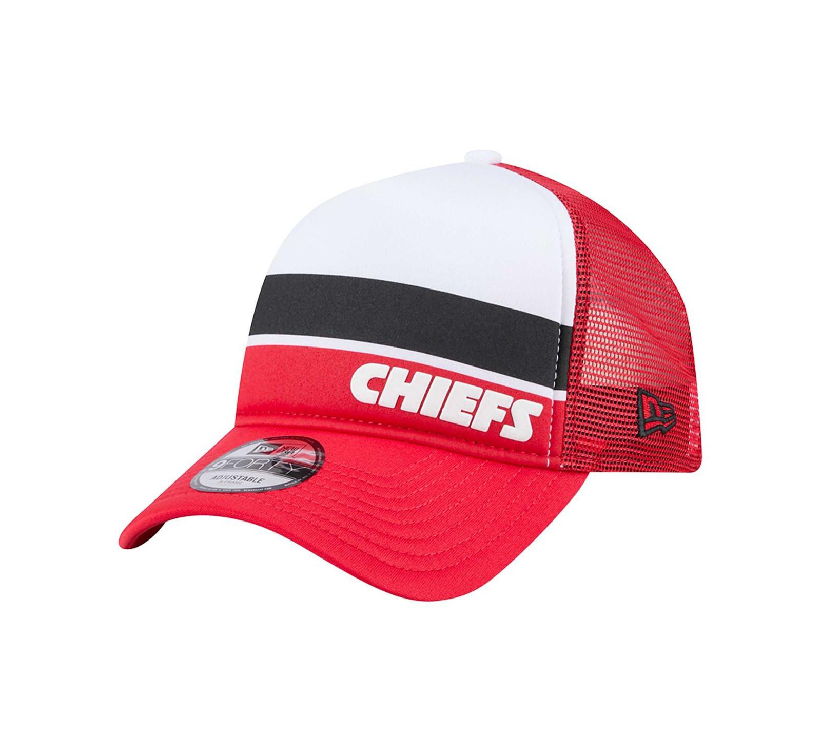 New Era Мужская кепка Kansas City Chiefs 9FORTY A-Frame Trucker, бело-красная