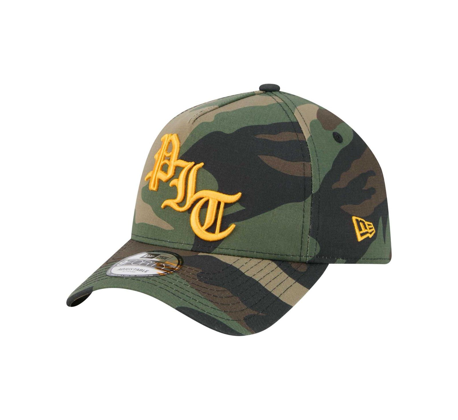 New Era Men's Camo Pittsburgh Steelers Mystic Camo A-Frame 9FORTY Adjustable Hat