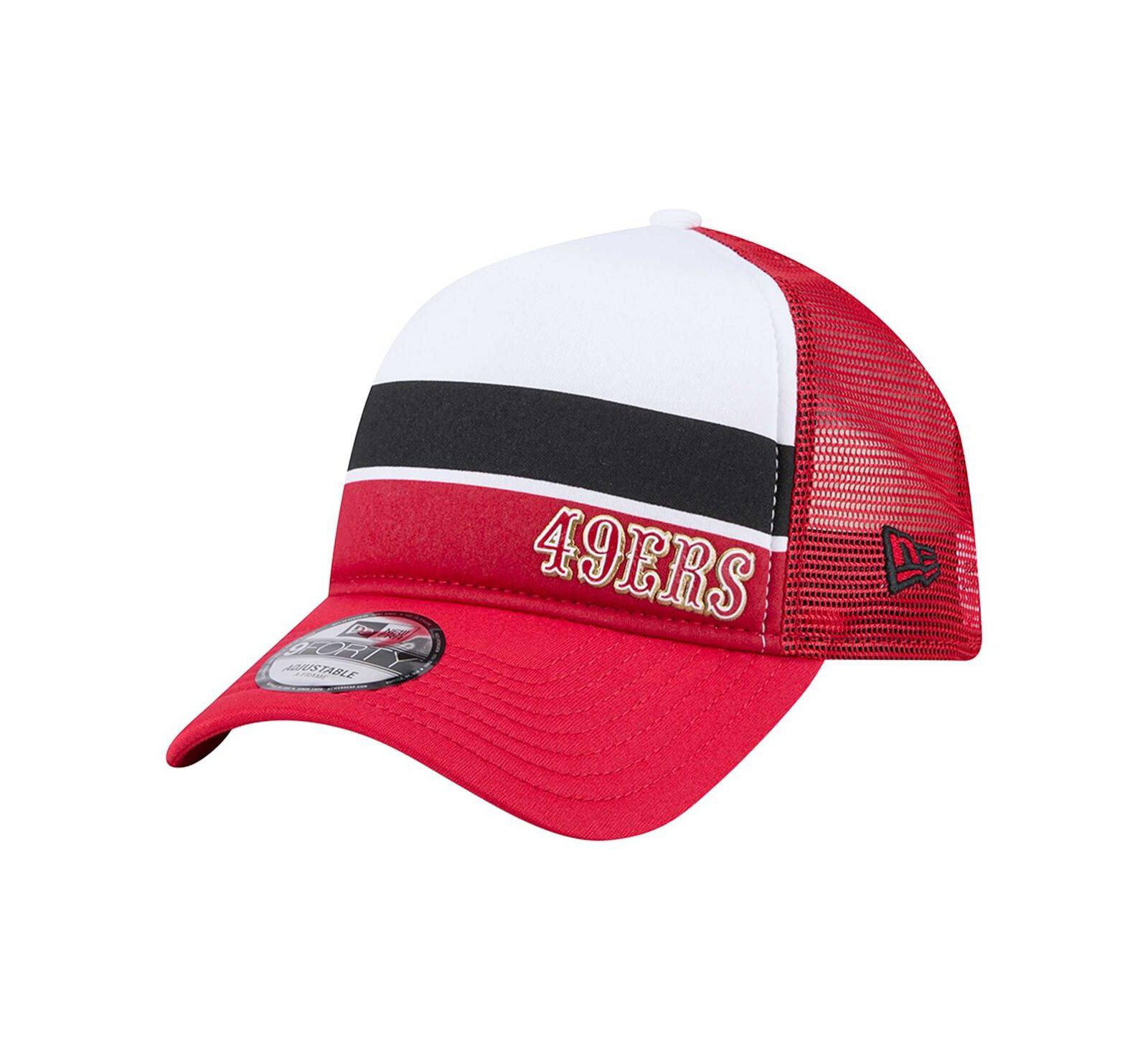 New Era Детский Scarlet San Francisco 49ers Sport Night Color Block 9FORTY A-Frame Trucker Adjustable Hat