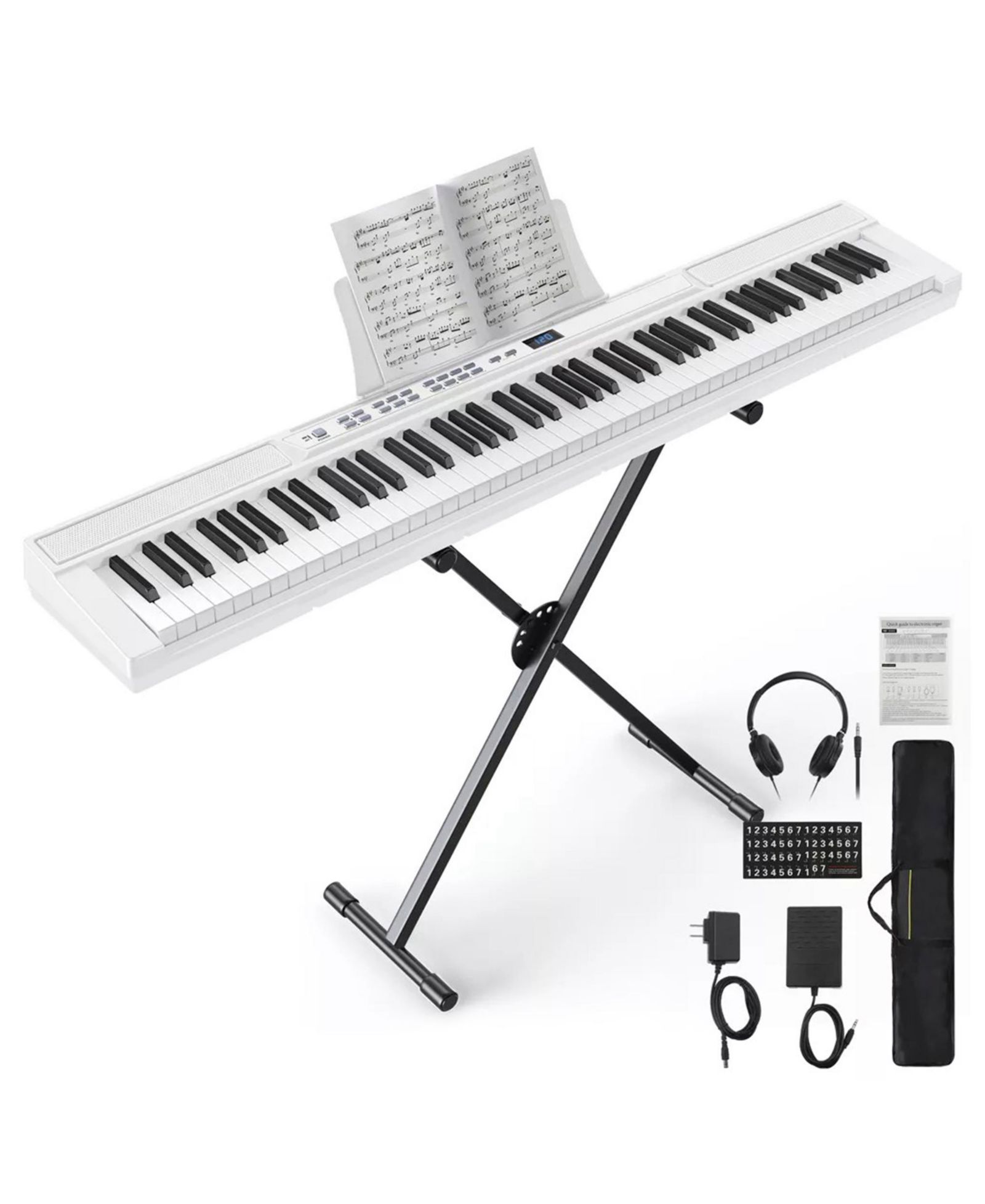 Sugift Full-Size 88-Key Semi-Weighted Digital Piano Keyboard, Ages 5+
