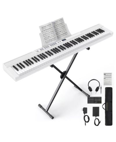 Цифровое пианино-клавишные 88 Semi-Weighted Keys со стойкой и педалью