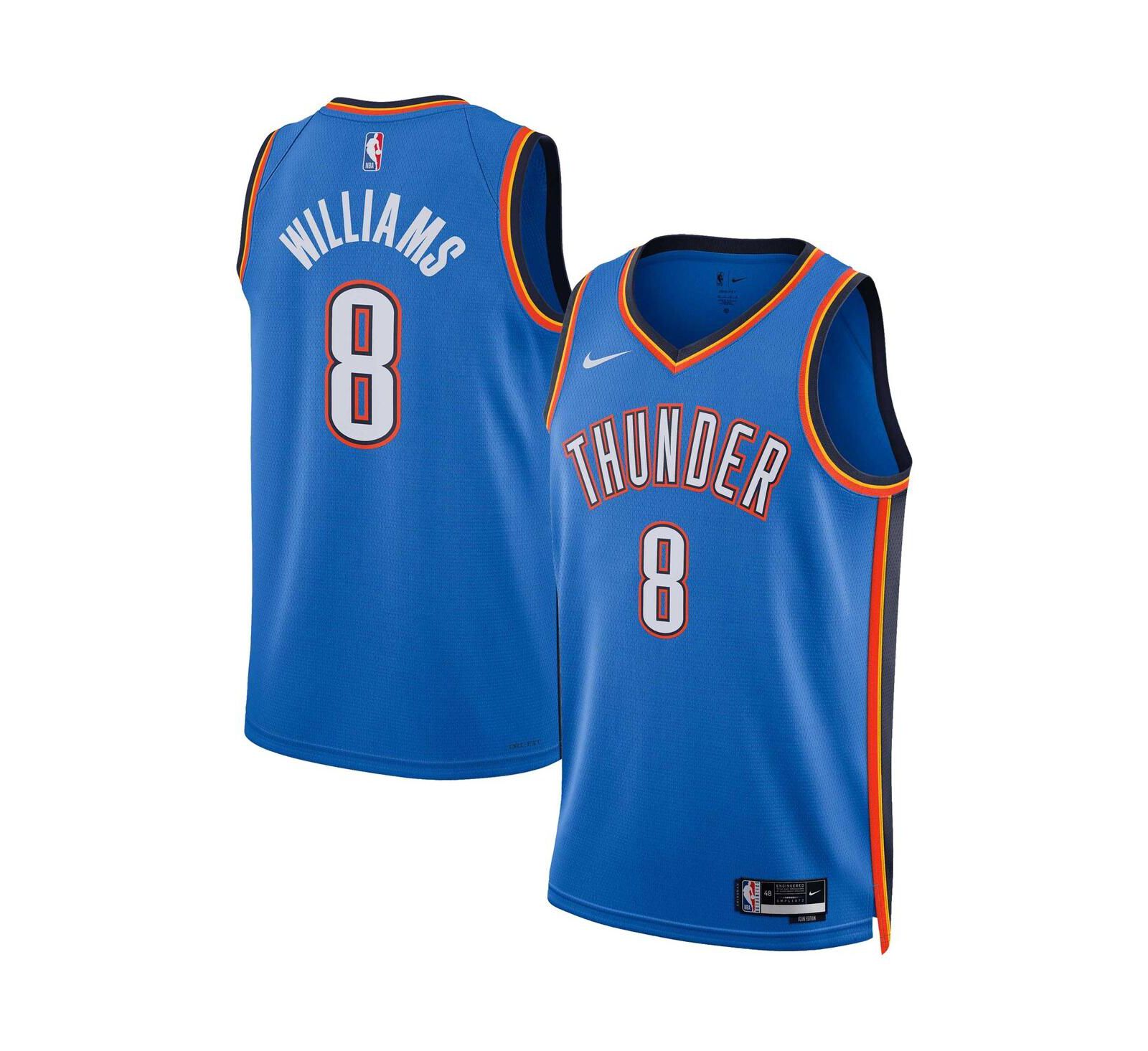 Джерси Nike Jalen Williams Blue Oklahoma City Thunder Icon Edition