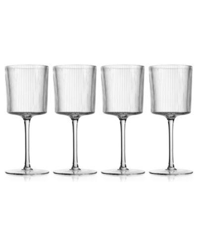 Godinger Sullivan Street Fluted Red Wine Glasses, Set of 4