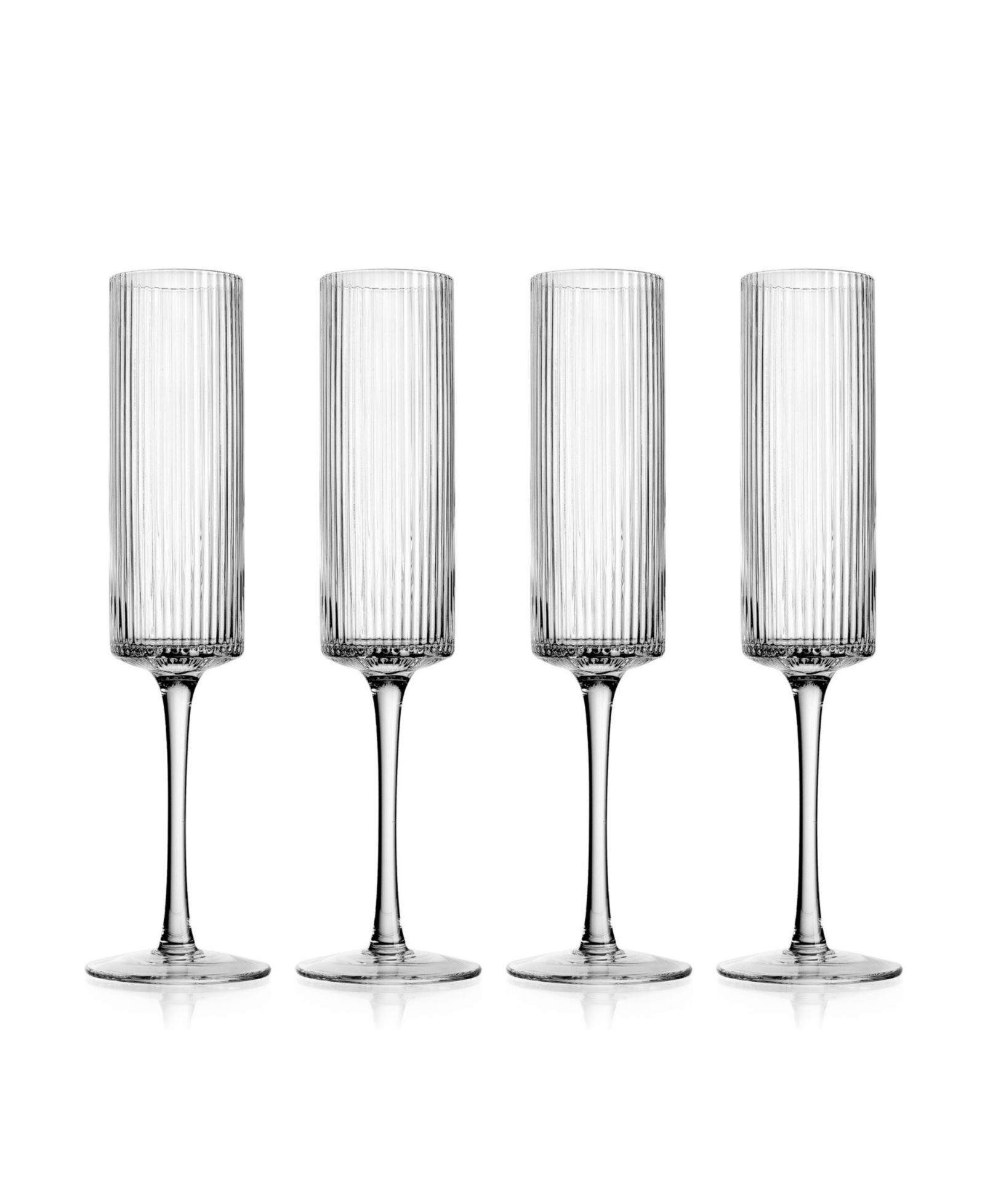 Бокалы Godinger Sullivan Street Fluted Champagne, набор из 4 шт