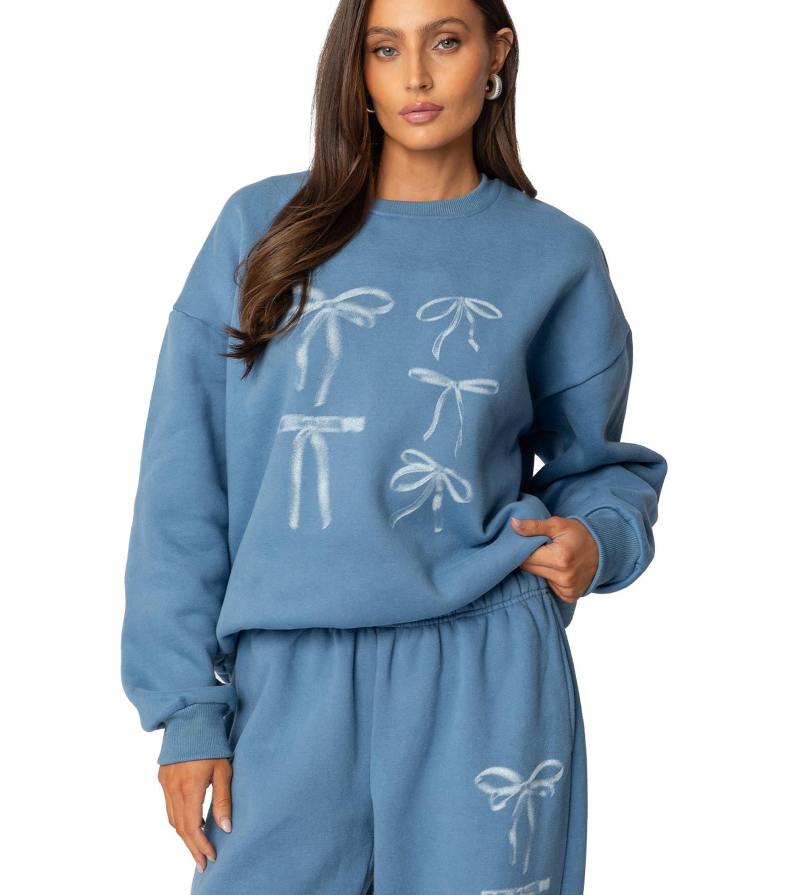 Edikted Women's Bow Bliss Oversized Sweatshirt