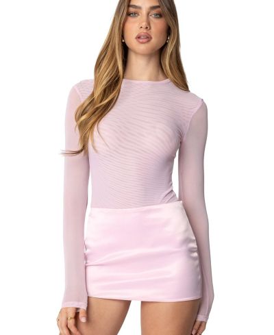 Edikted Women's Clio Mesh Bodysuit