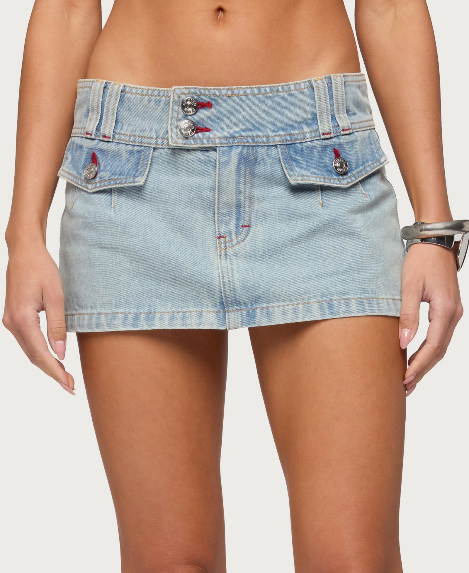 Edikted Women's Rae Denim Mini Skort
