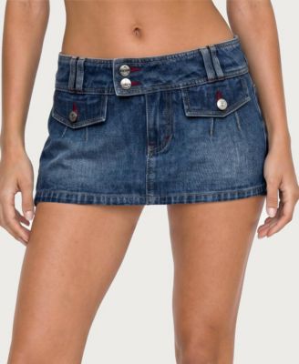 Edikted Women's Rae Denim Mini Skort