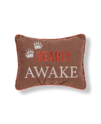 Декоративная подушка C&F Home Bearly Awake Embroidered Thanksgiving Accent Throw Pillow, 12" x 16"