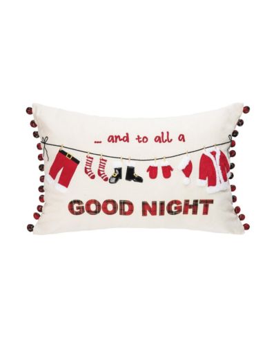 Декоративная подушка C&F Home Christmas Clothesline Embroidered 14" x 22"