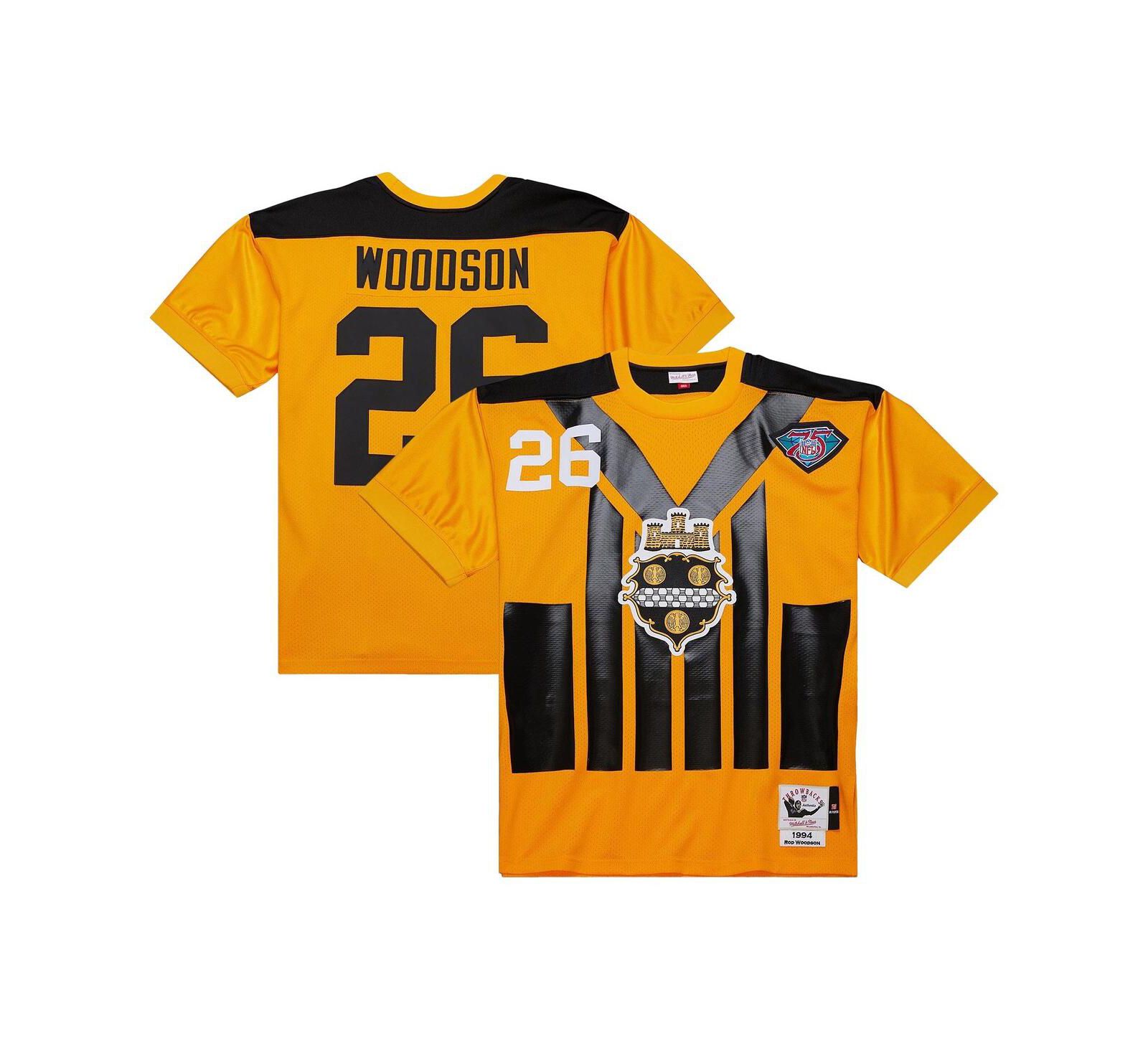 Mitchell & Ness Мужская джерси Rod Woodson Gold Pittsburgh Steelers 1994 Authentic Throwback