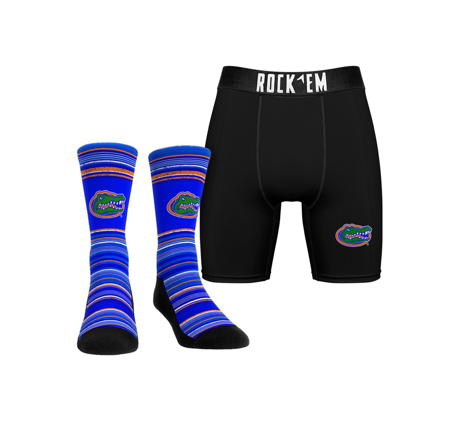 Rock 'Em Мужской набор боксеров и носков Florida Gators Primary Crew