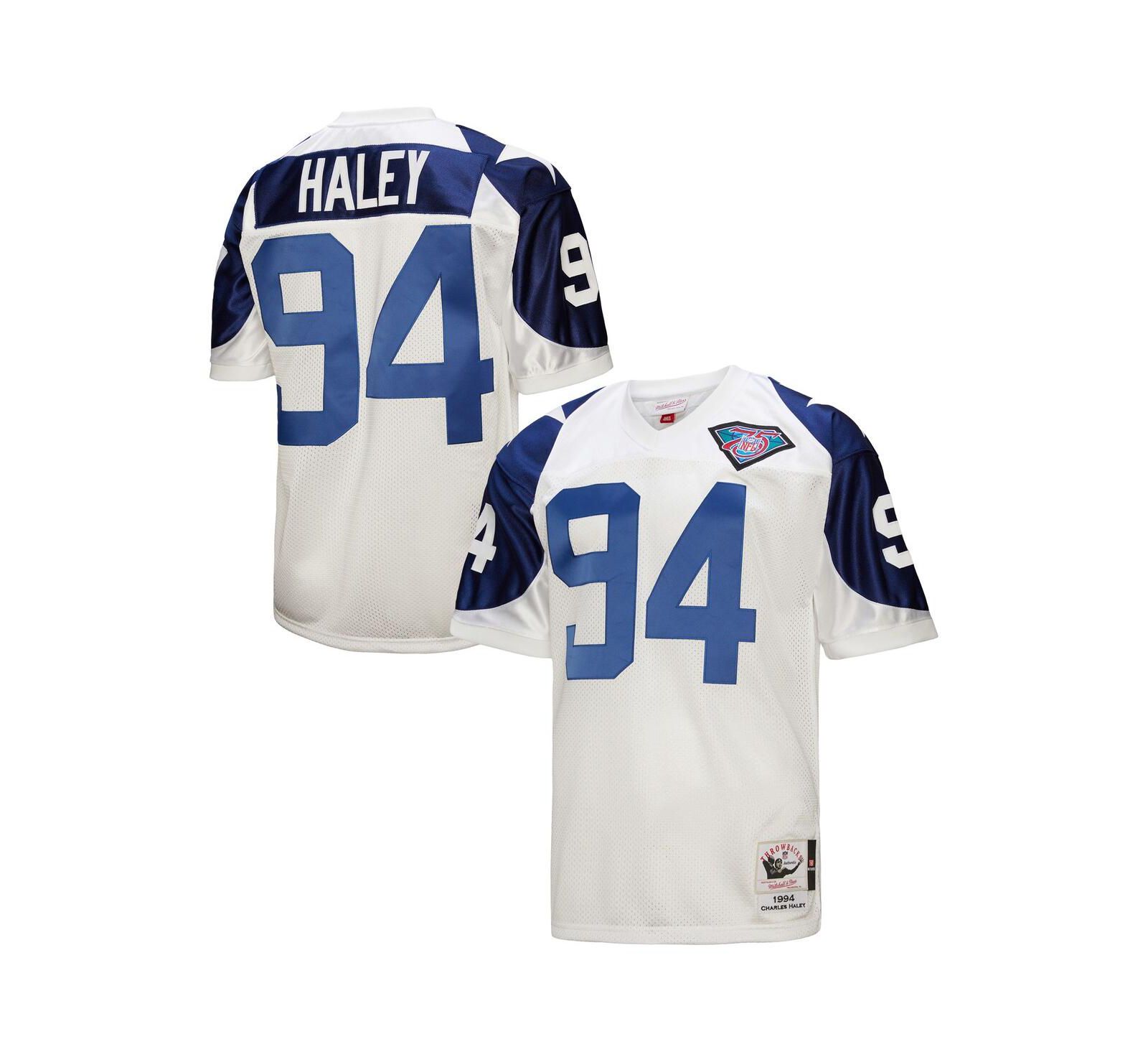 Mitchell & Ness Men's Charles Haley White Dallas Cowboys 1994 Authentic Throwback Retired Player Jersey