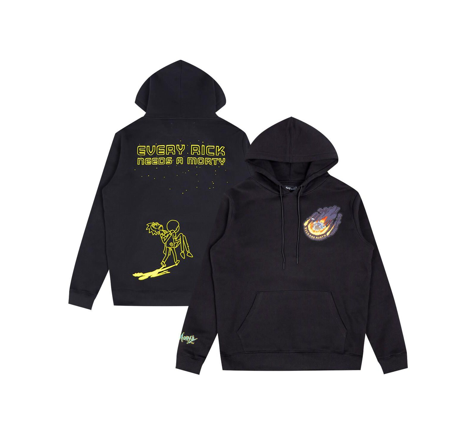 Freeze Max Men's Black Rick And Morty Every Rick Pullover Hoodie