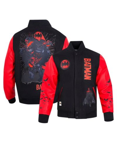 Мужская куртка Freeze Max Batman Comics Signal, бомбер на молнии, черный/красный