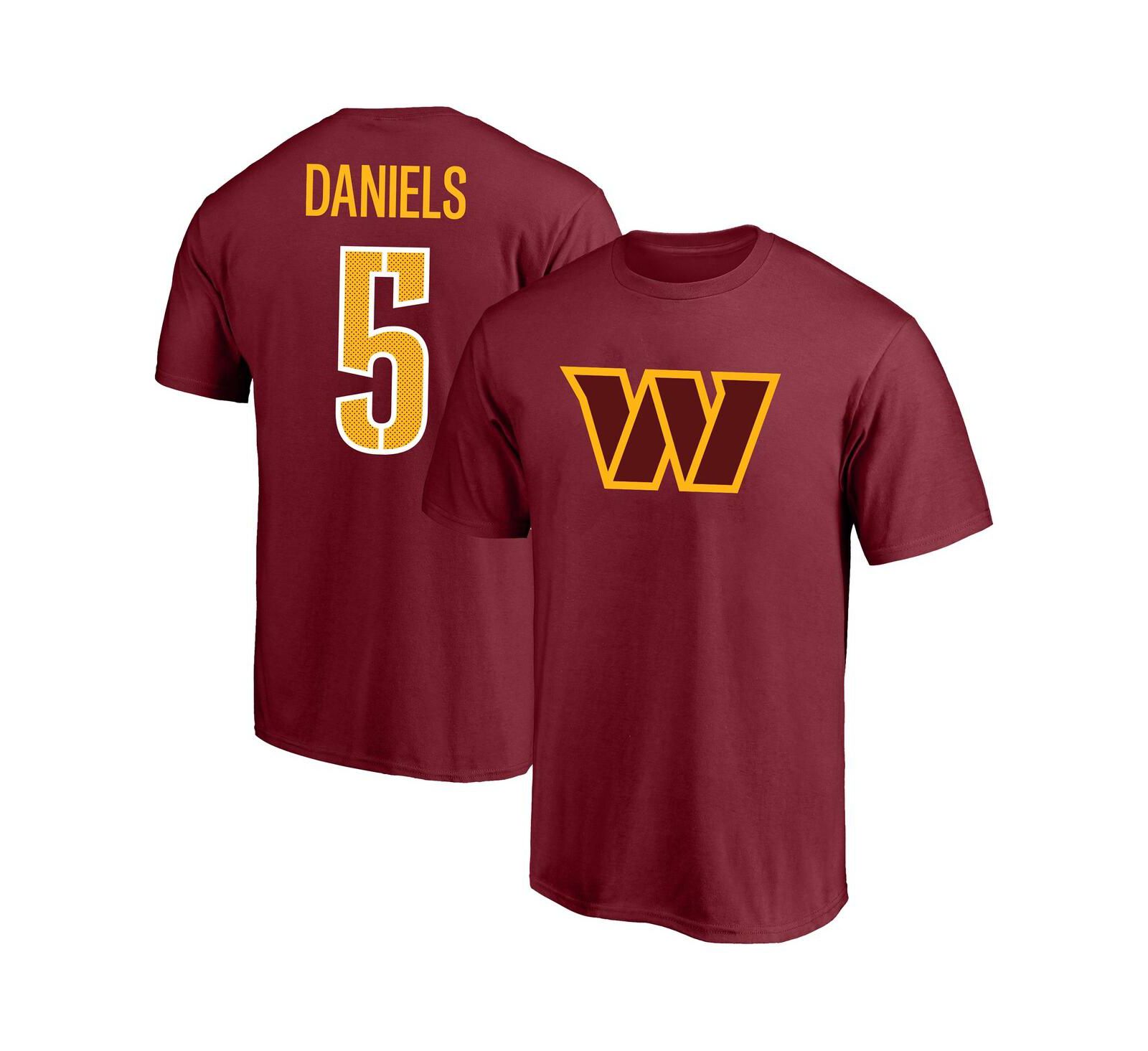 Fanatics Men's Jayden Daniels Burgundy Washington Commanders Big & Tall Player Name & Number T-Shirt