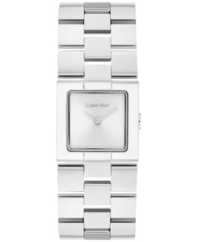 Calvin Klein Women's CK Meridian Silver Tone Stainless Steel Bracelet Watch, 22mm