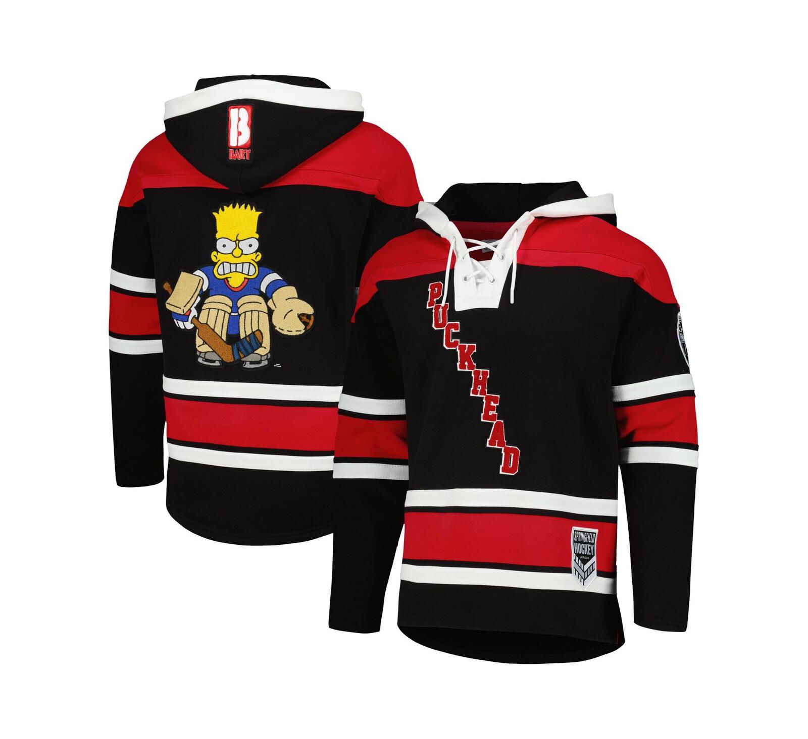 Freeze Max Мужская хоккейная джерси Bart Simpson Black/Red The Simpsons Puckhead