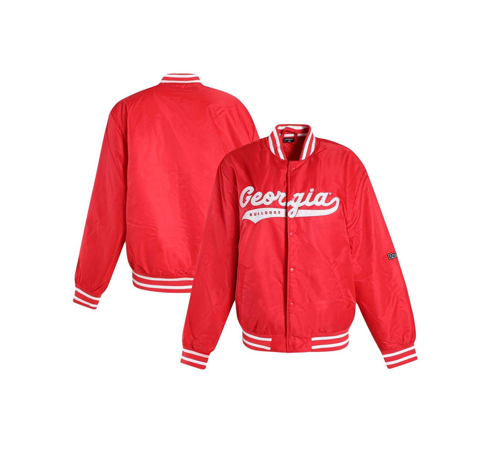 Hype and Vice Women's Red Georgia Bulldogs A-Game Varsity Full-Snap Jacket